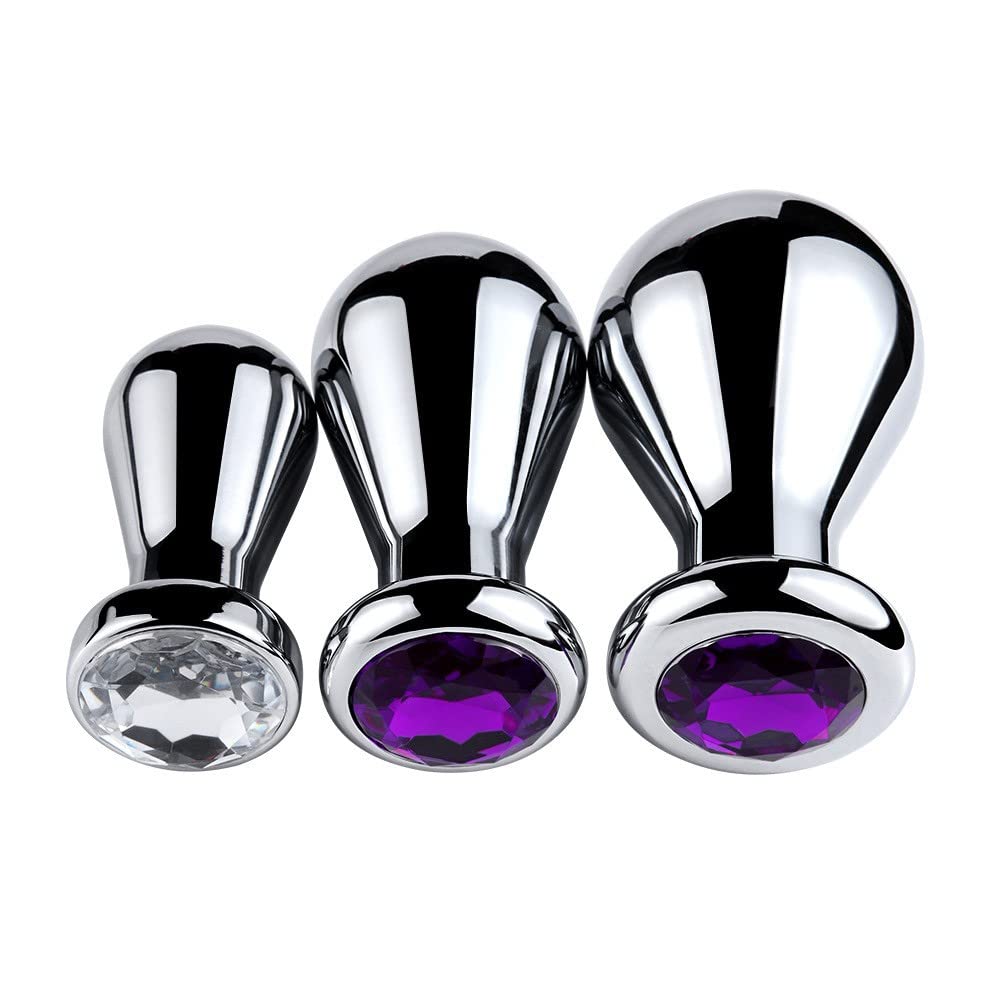 Stainless Steel Large Anal Plug Bulb Shape Jewelry Anal Plug