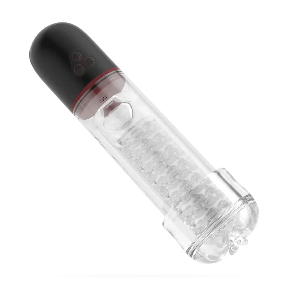 SoloSonic 9 Vibrating Sucking Transparent Electric Masturbation Cup Visual Experience Silicone Soft Suction Male Masturbator