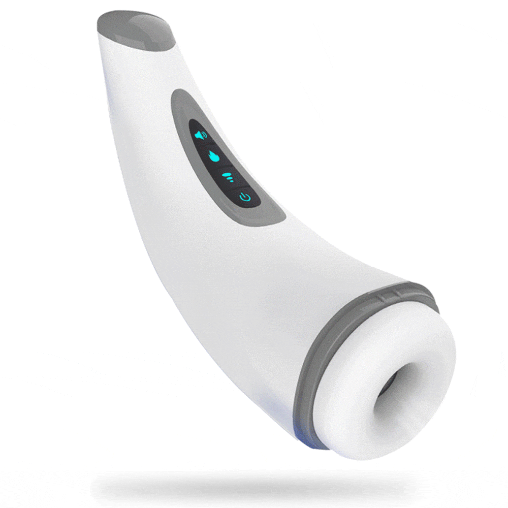 SparkSolo 7 Vibration 3 Sucking Smart Heating Automatic Male Masturbator Hands Free Blowjob Pleasure Realistic Textured Ultra-Soft Blowjob Toy