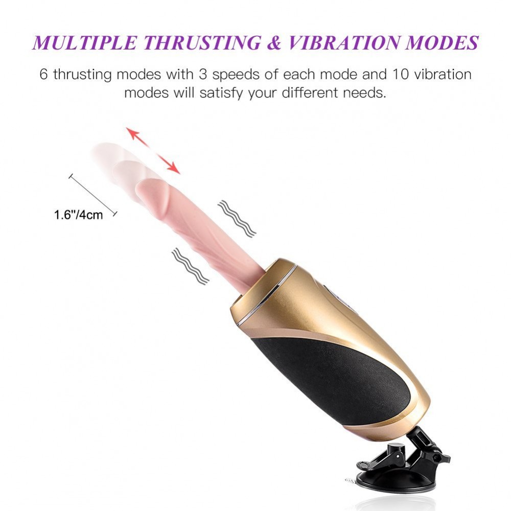 Stroking Automatic Adjustable Rechargeable Masturbation Sex Machine Heating Dildo