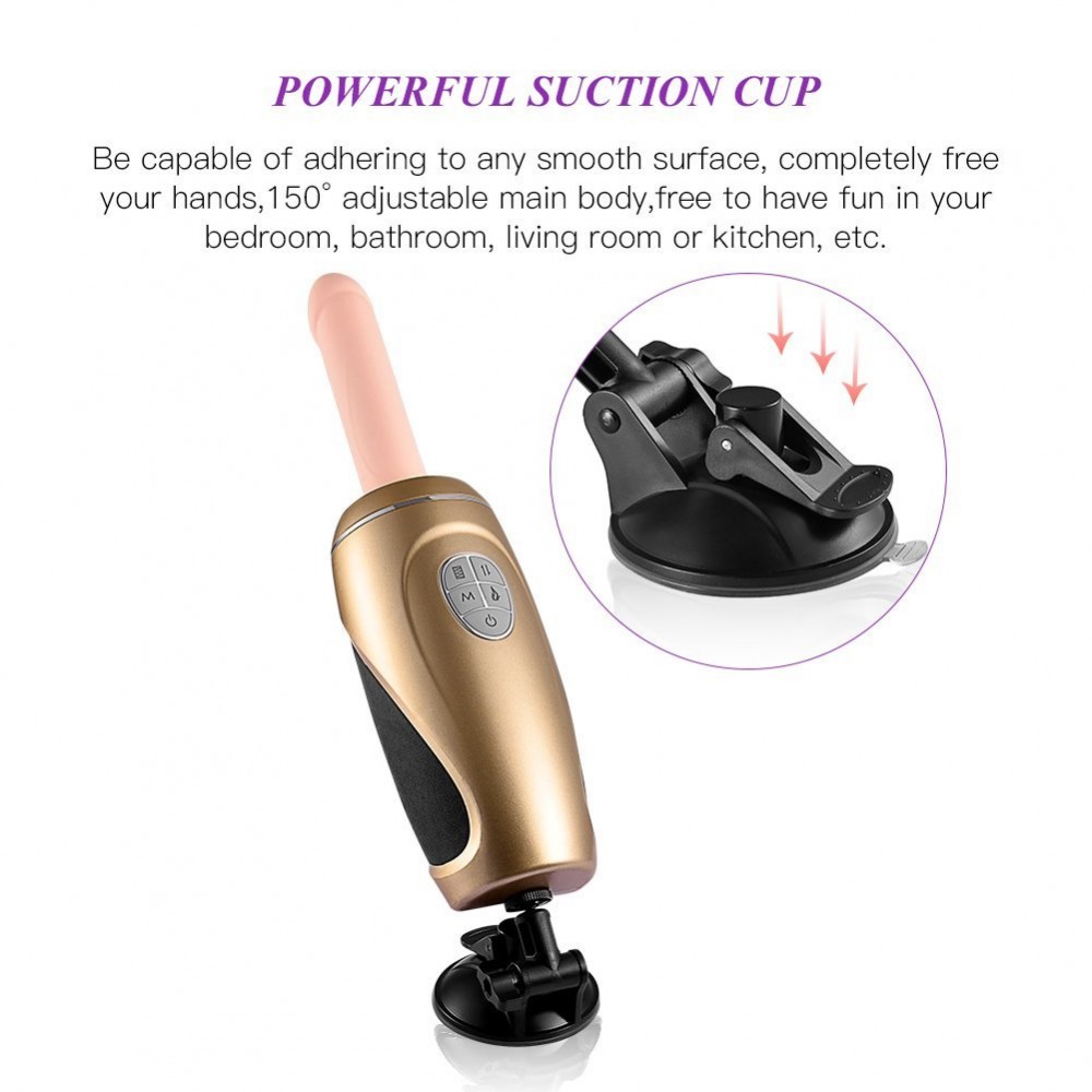 Stroking Automatic Adjustable Rechargeable Masturbation Sex Machine Heating Dildo