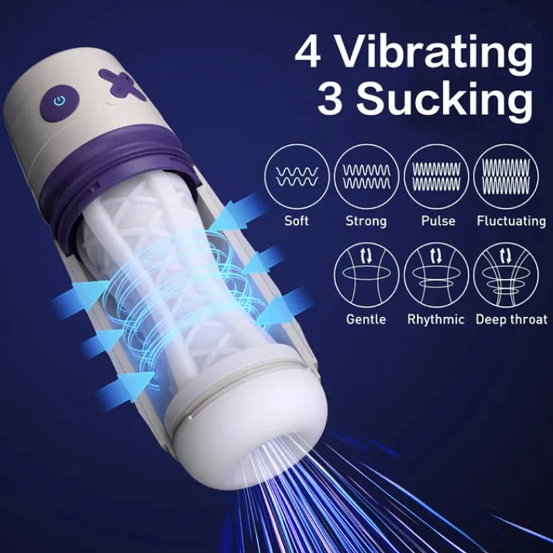 7 Types Of Vibration Thrusting And Sucking APP Remote Control Male Masturbator