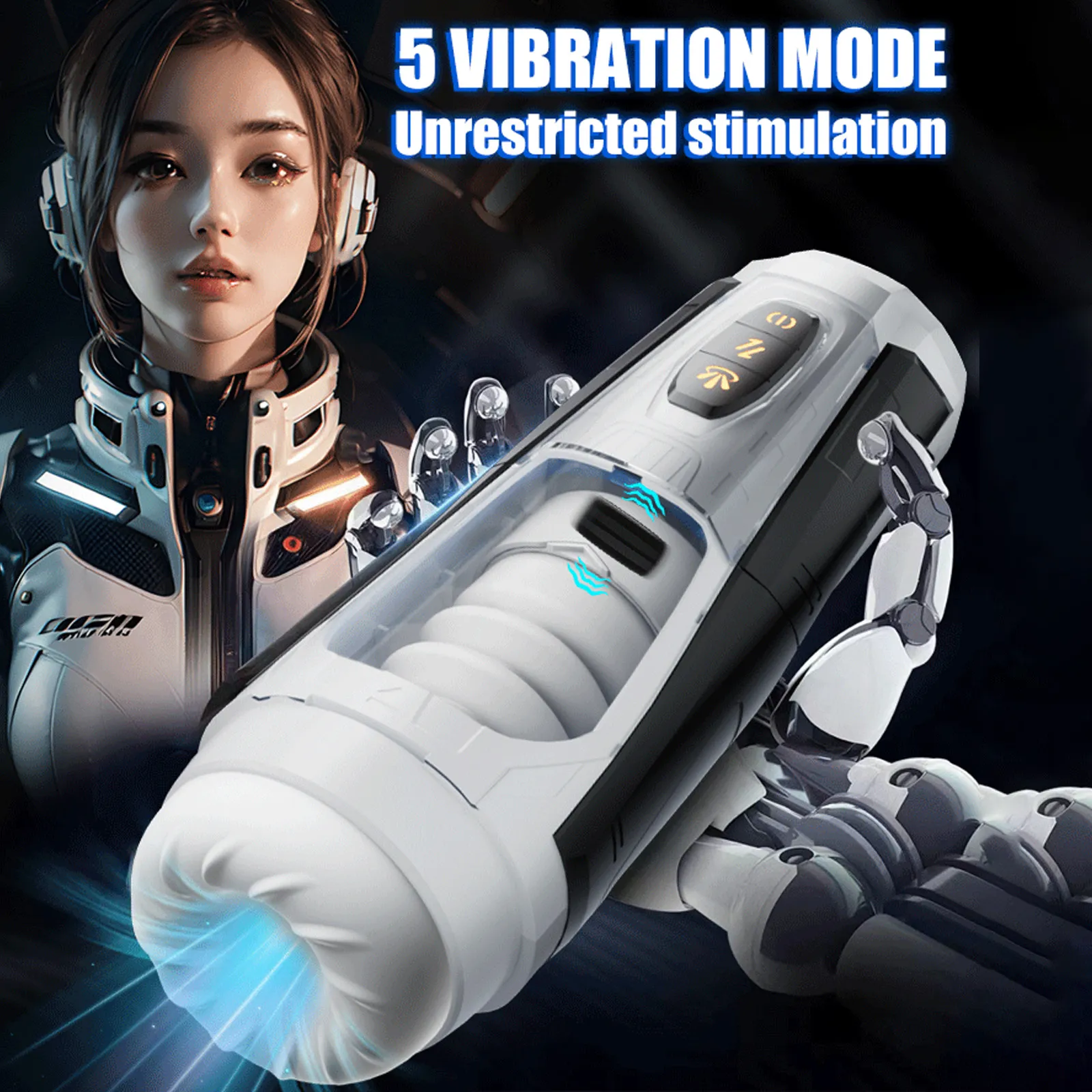 Male Masturbator 7 Thrust & Rotate Modes , Lifelike USB Recharge with 3D Real Texture Sleeve with Voice Adult Sex Toy for Men