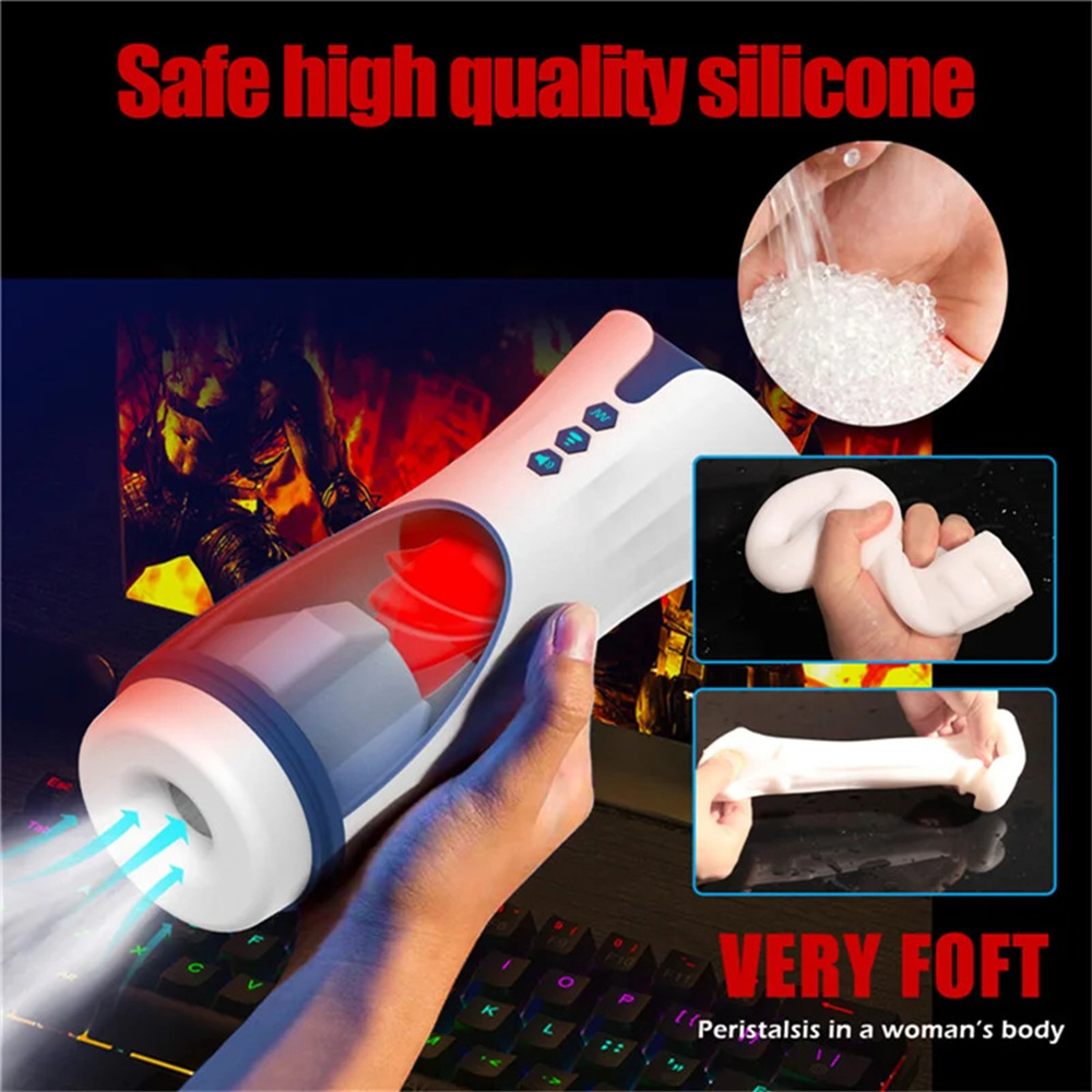 Tongue Licking Pronunciation Masturbation Cup Male Masturbator