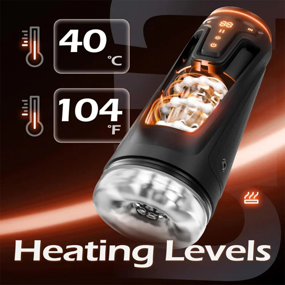 Victor - 3 in 1 Male Masturbator 9 Vibrating & 8 Thrusting Modes & 2 Heating Levels Male Sex Toys