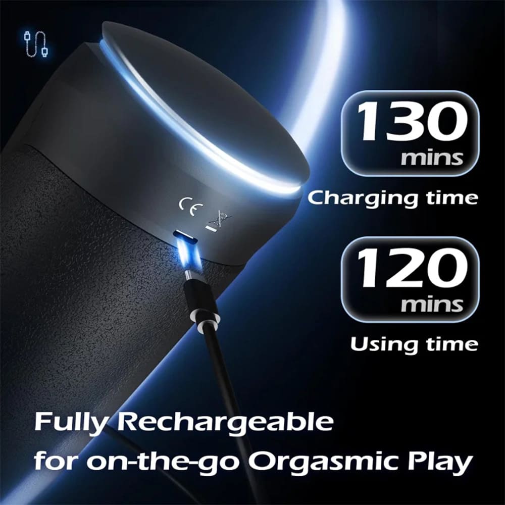 Victor - 3 in 1 Penis Pump9 Vibrating & 8 Thrusting Modes & 2 Heating