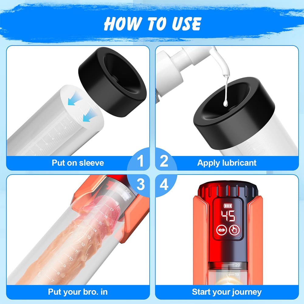 Waterproof Vacuum Male Masturbator Extension Pump