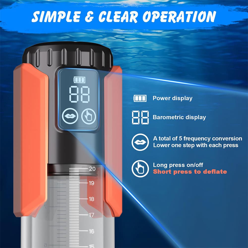 Waterproof Vacuum Male Masturbator Extension Pump