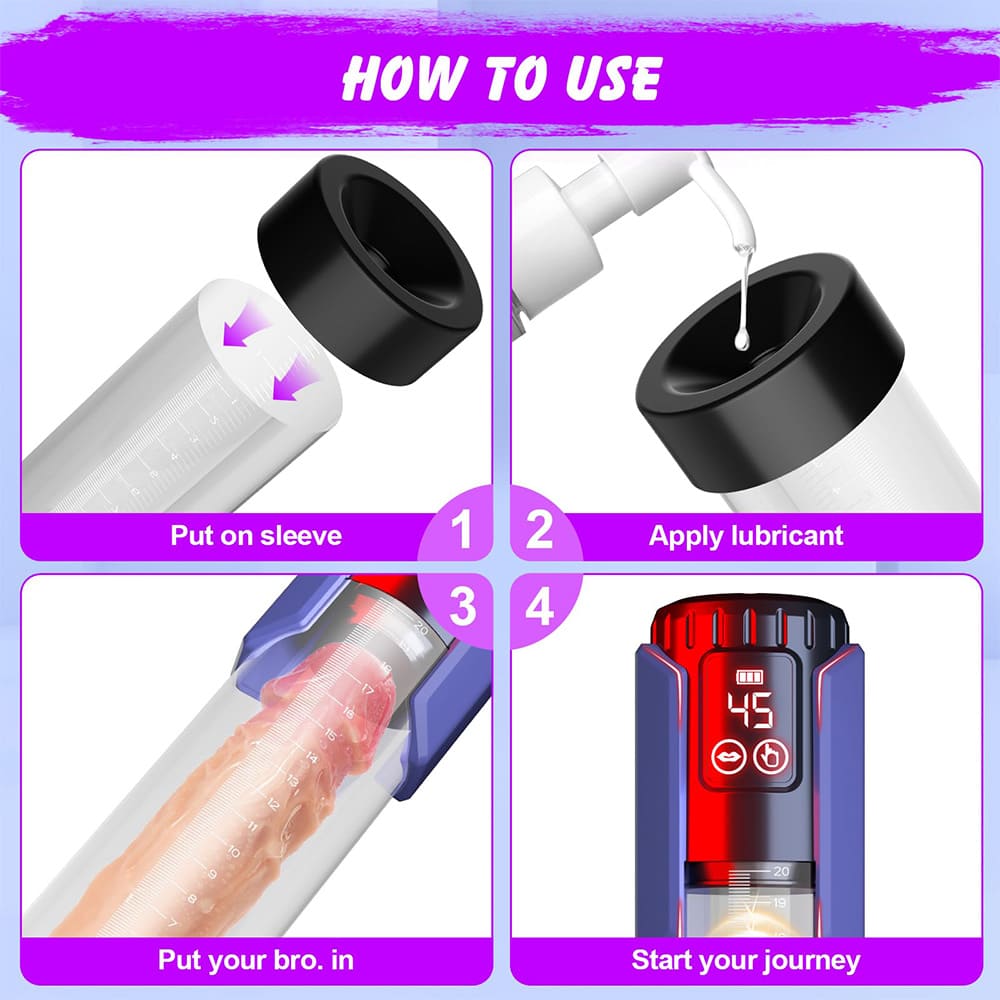 Waterproof Vacuum Male Masturbator Extension Pump