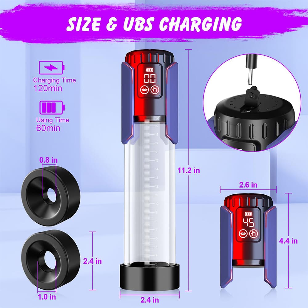 Waterproof Vacuum Male Masturbator Extension Pump