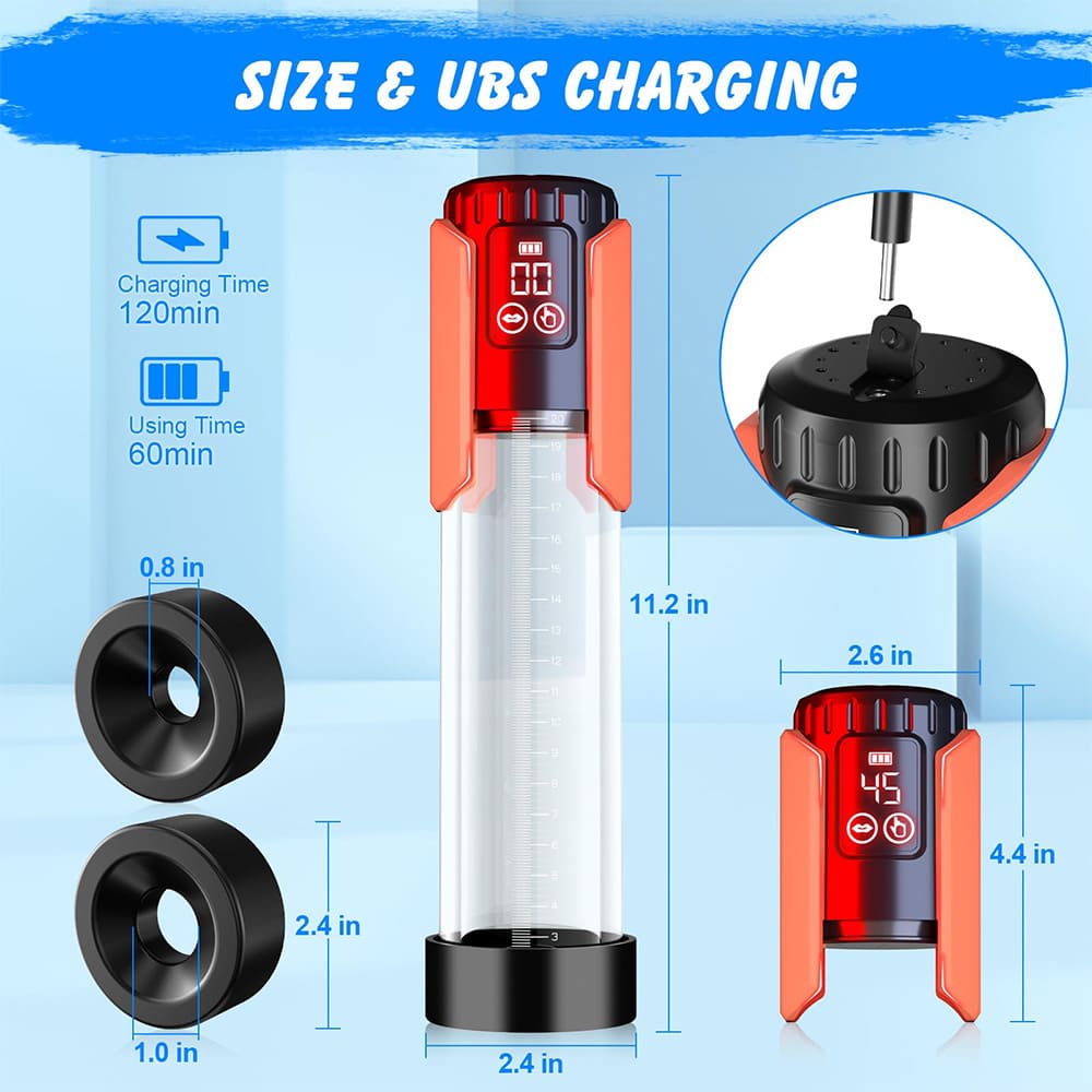 Waterproof Vacuum Male Masturbator Extension Pump