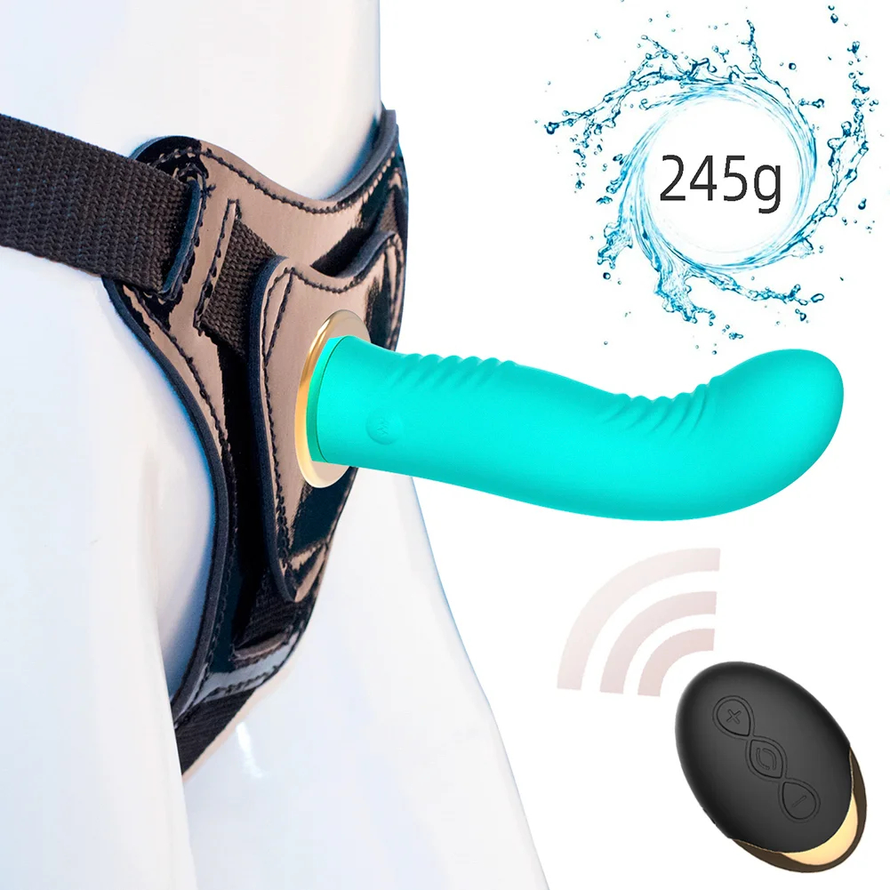 Wireless Remote Control Charging Female Wearable Silicone Vibrator Dildo