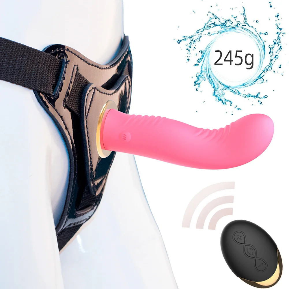 Wireless Remote Control Charging Female Wearable Silicone Vibrator Dildo