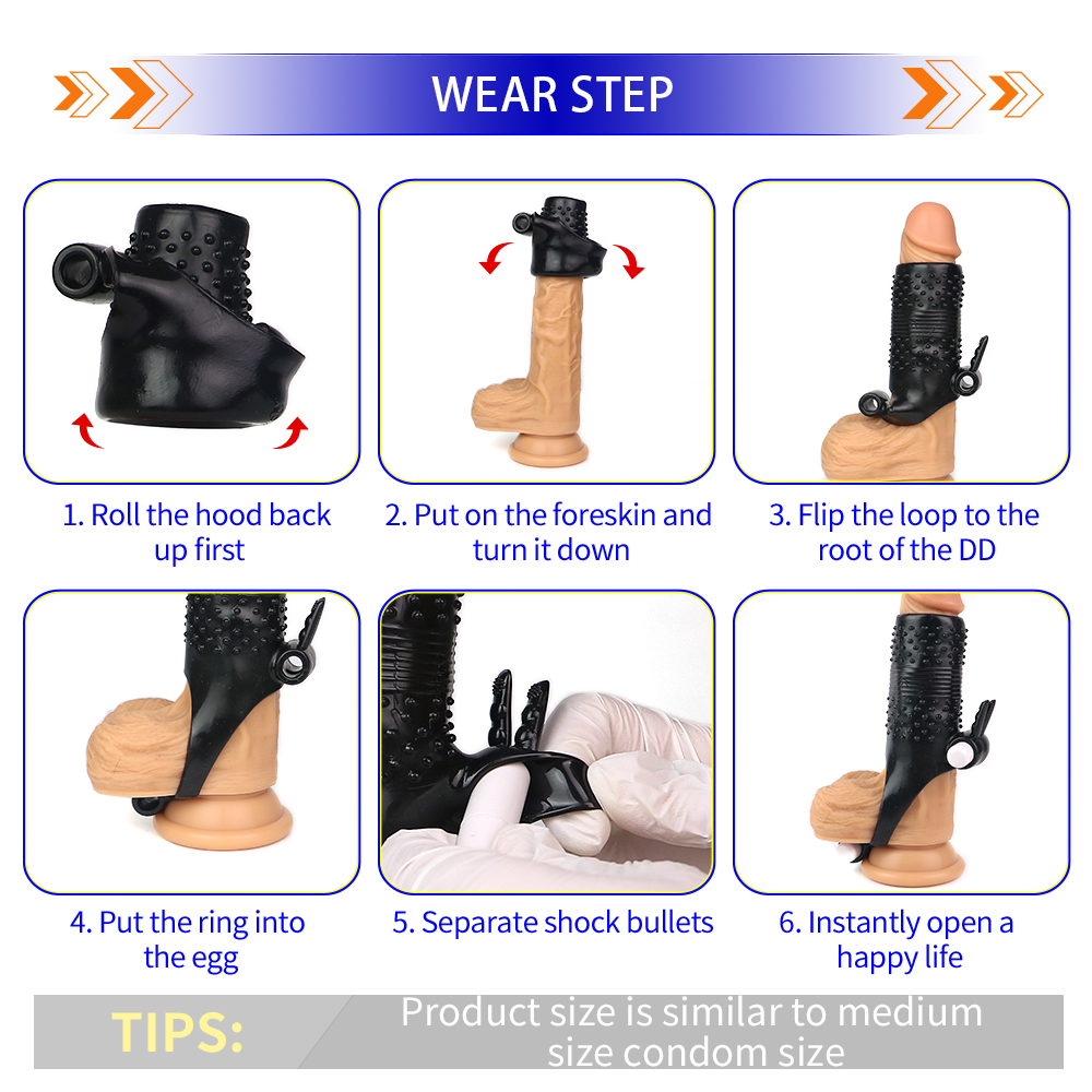 Male Foreskin Transparent Crystal Penis Condom