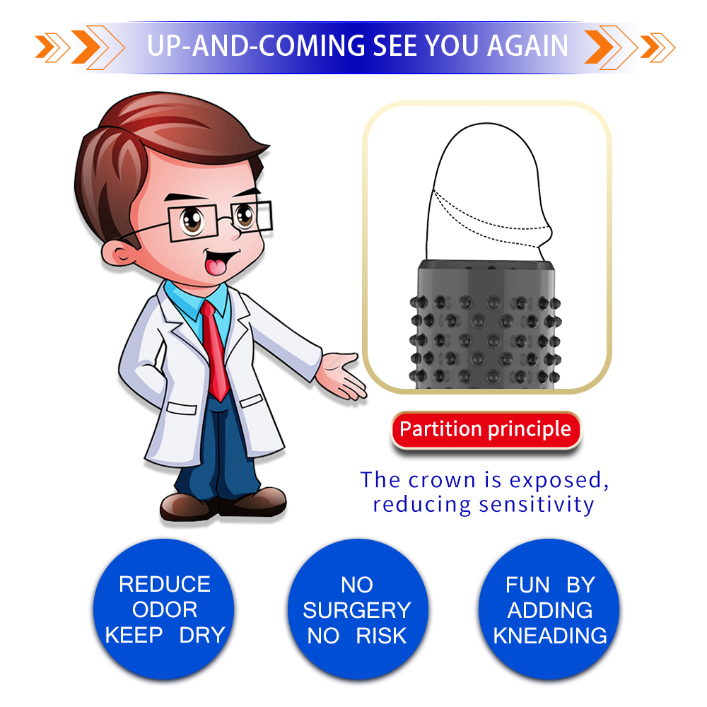 Male Foreskin Transparent Crystal Penis Condom