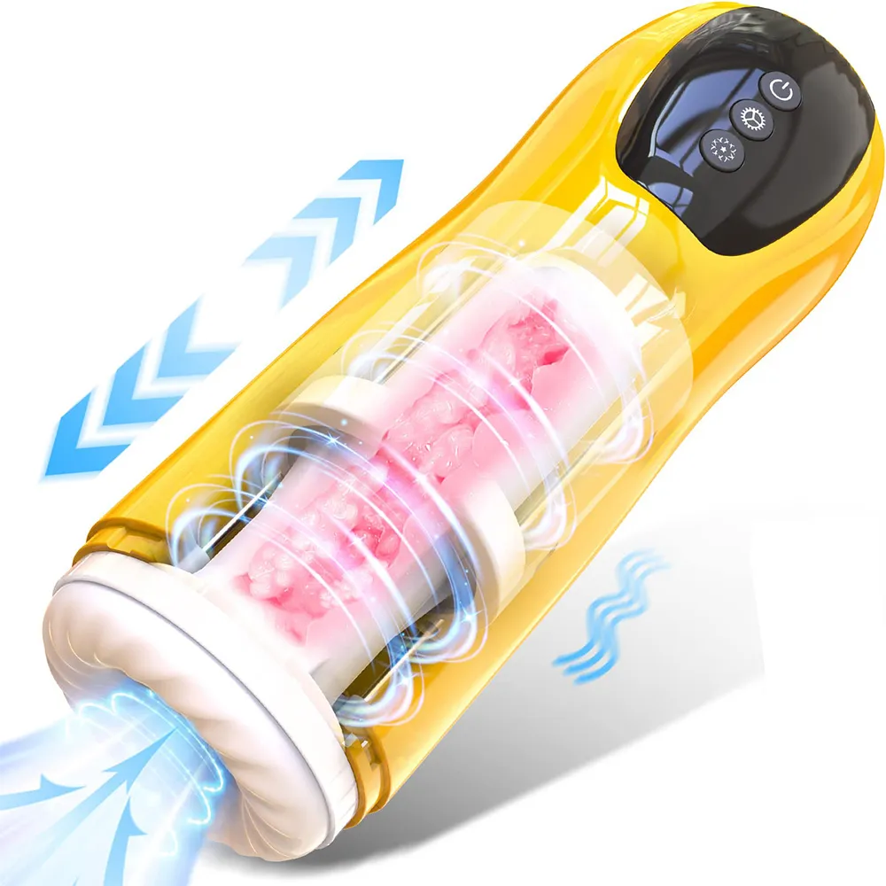 Fully Automatic Rotating And Sucking Telescopic Bumblebee Aircraft Male Masturbator