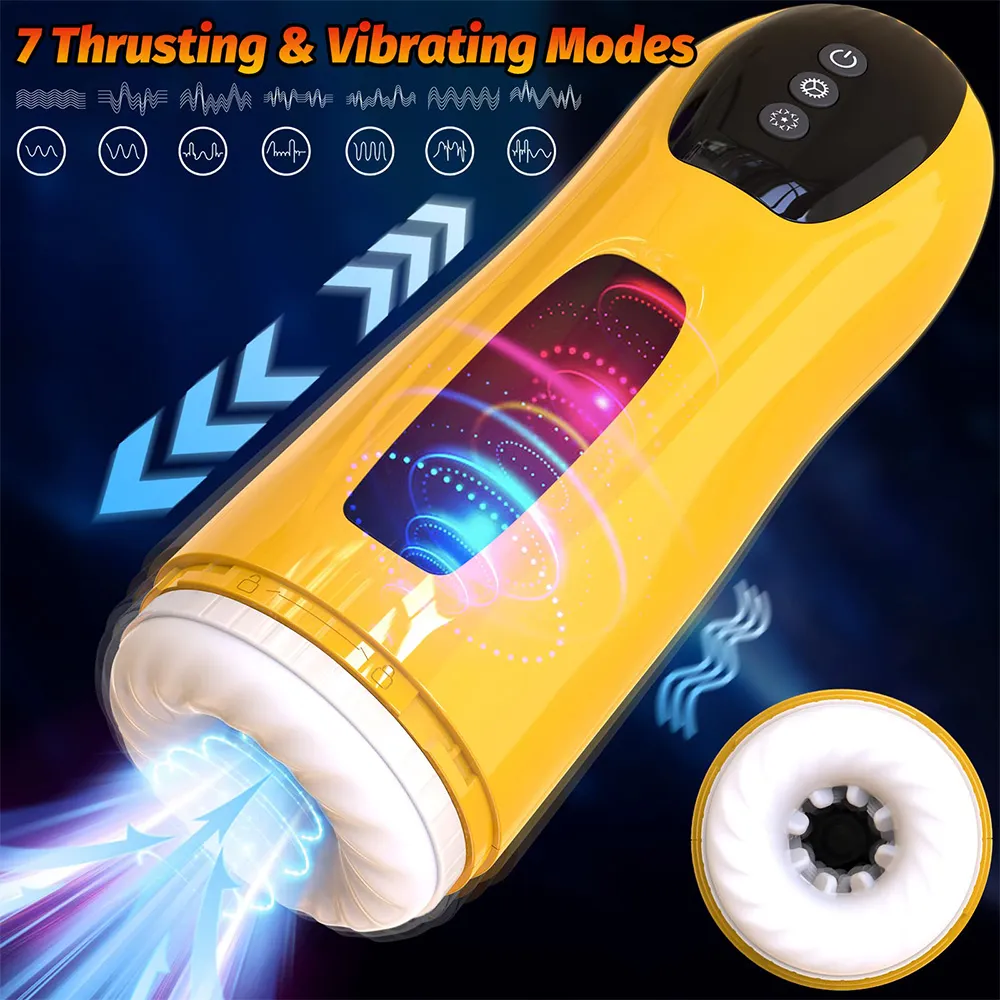 Fully Automatic Rotating And Sucking Telescopic Bumblebee Aircraft Male Masturbator