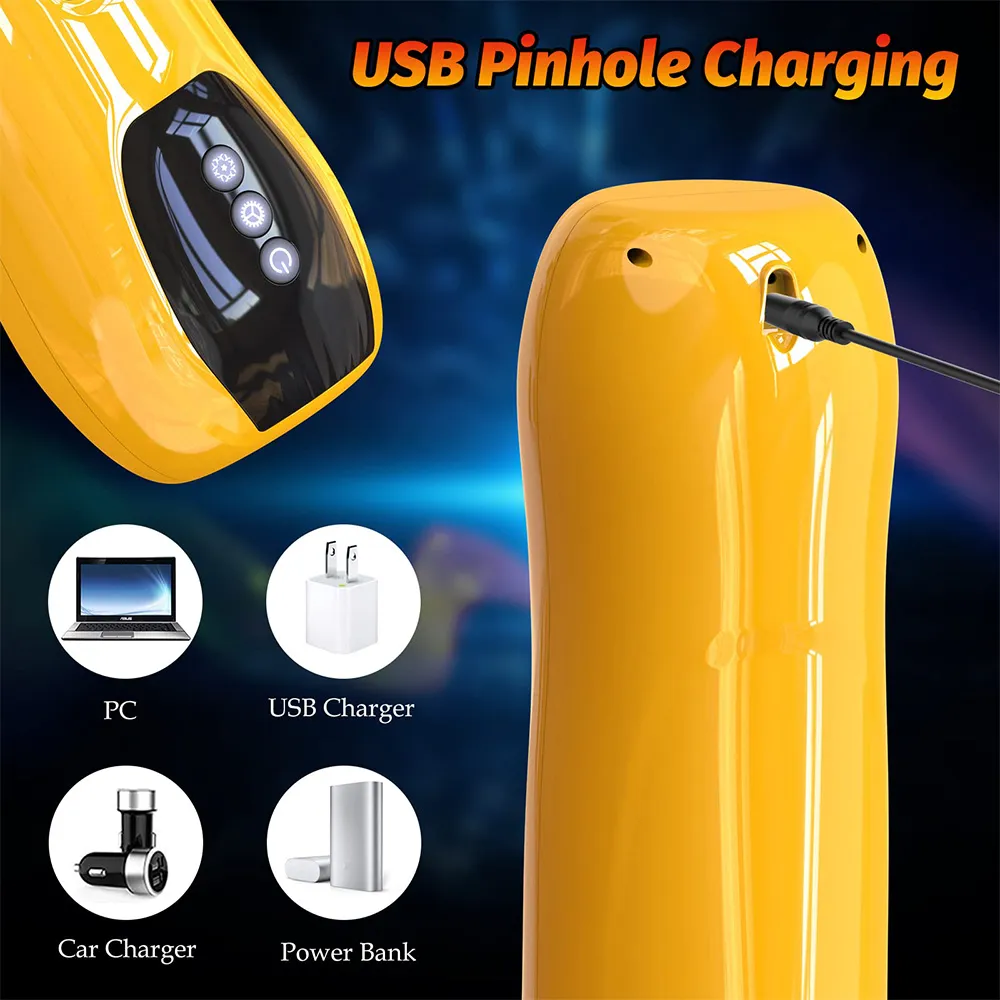 Fully Automatic Rotating And Sucking Telescopic Bumblebee Aircraft Male Masturbator