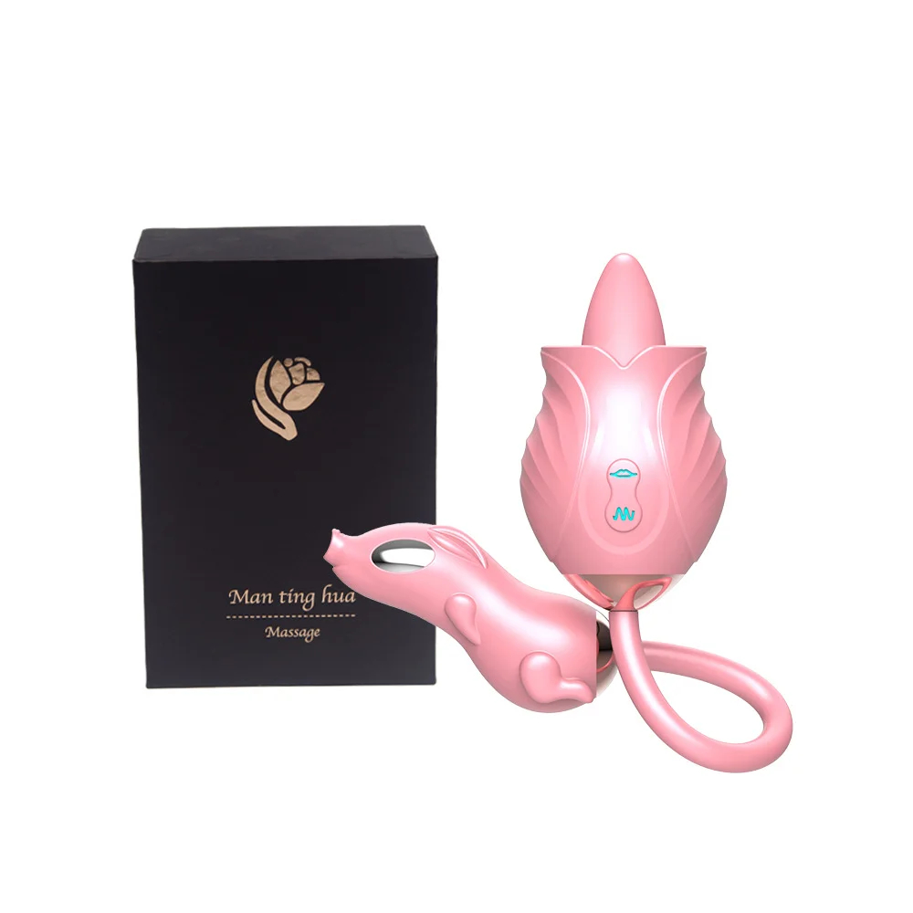 Rose Double Tongue Licking Vibrating Egg