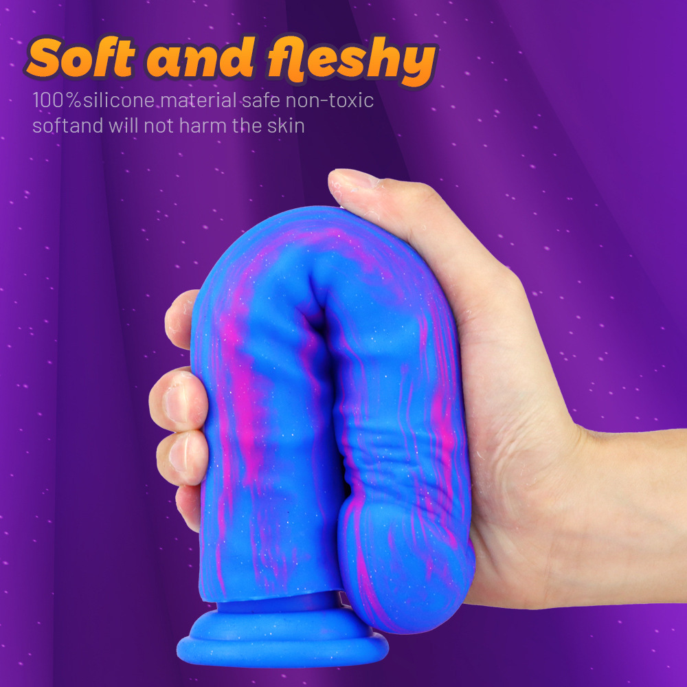 Blue Silicone Simulated Butt Plug Dildo