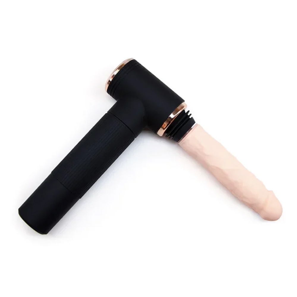 7-Frequency Telescopic Vibration Heated Female Masturbation Pistol Dildo