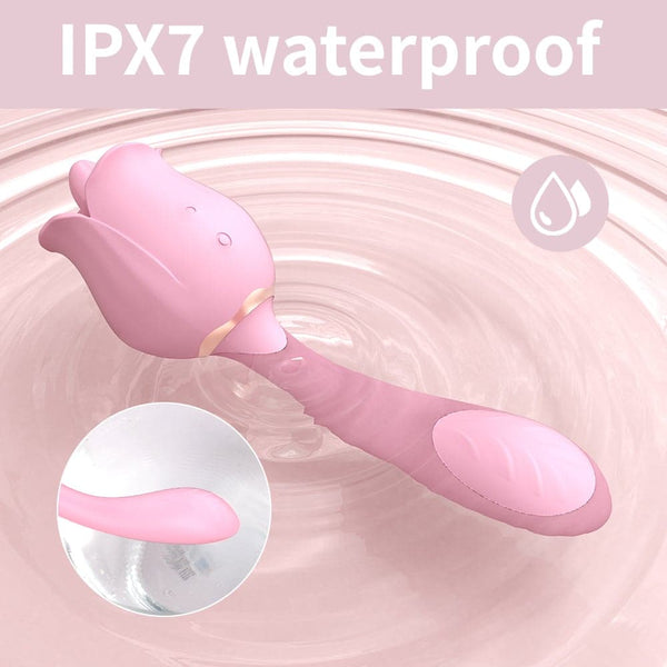 Rose vibrator tongue licking vibrator masturbation stick