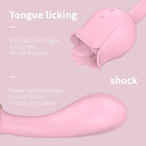 Rose vibrator tongue licking vibrator masturbation stick