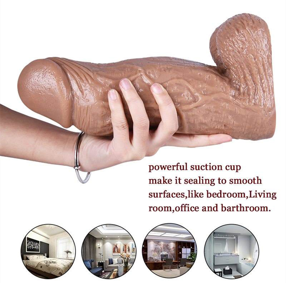 10 Inch Fat Realistic PVC Suction Cup Dildo