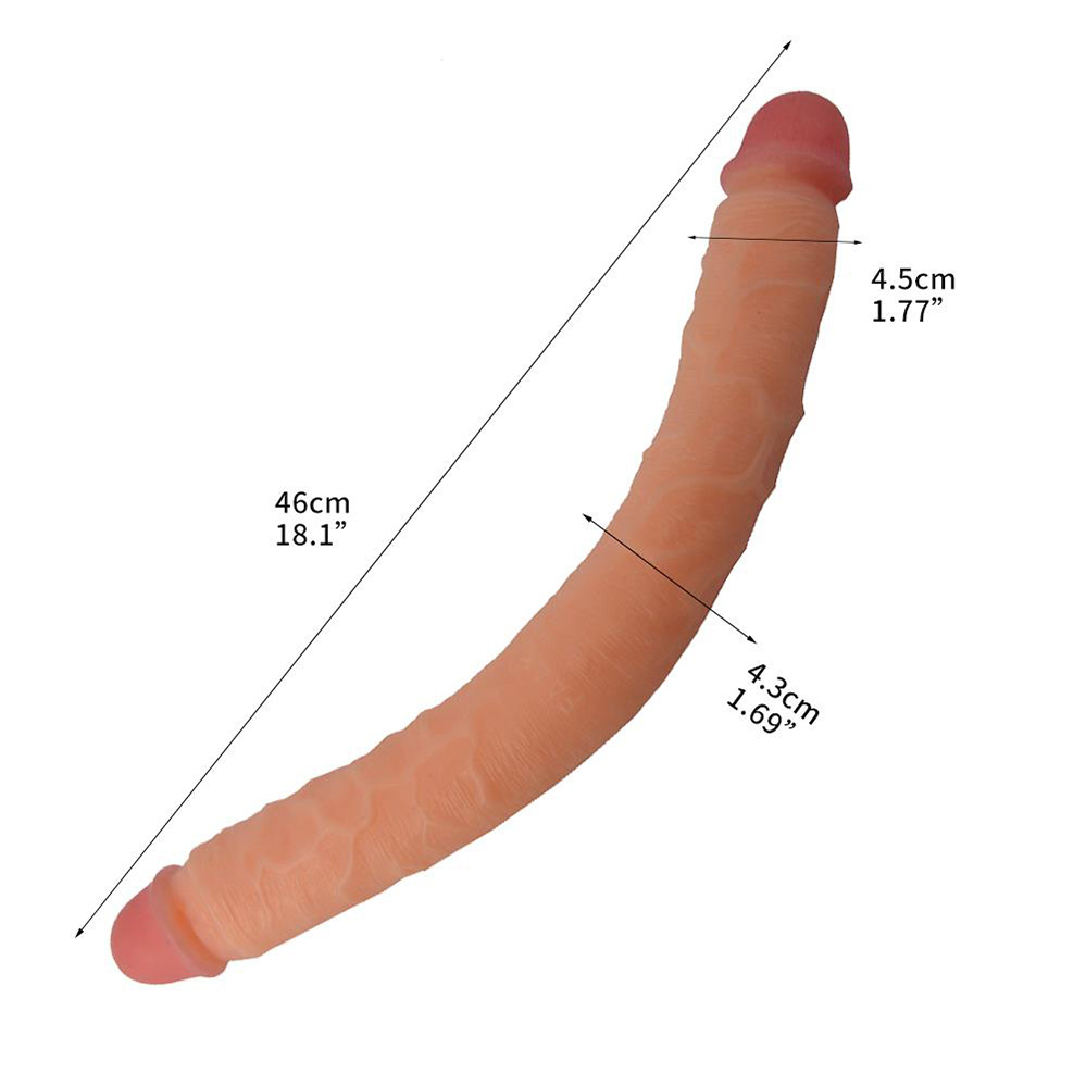 Double-Headed Artificial Anal Plug Masturbator Dildo