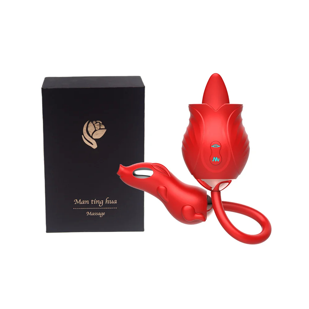Rose Double Tongue Licking Vibrating Egg