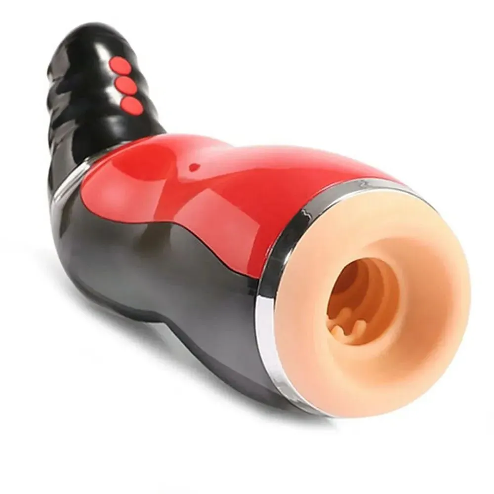 Airbag 10 Vibrating 5 Sucking Voice Male Masturbator Realistic Oral Sex Deep Throat Heating Artificial Vagina Male Masturbator