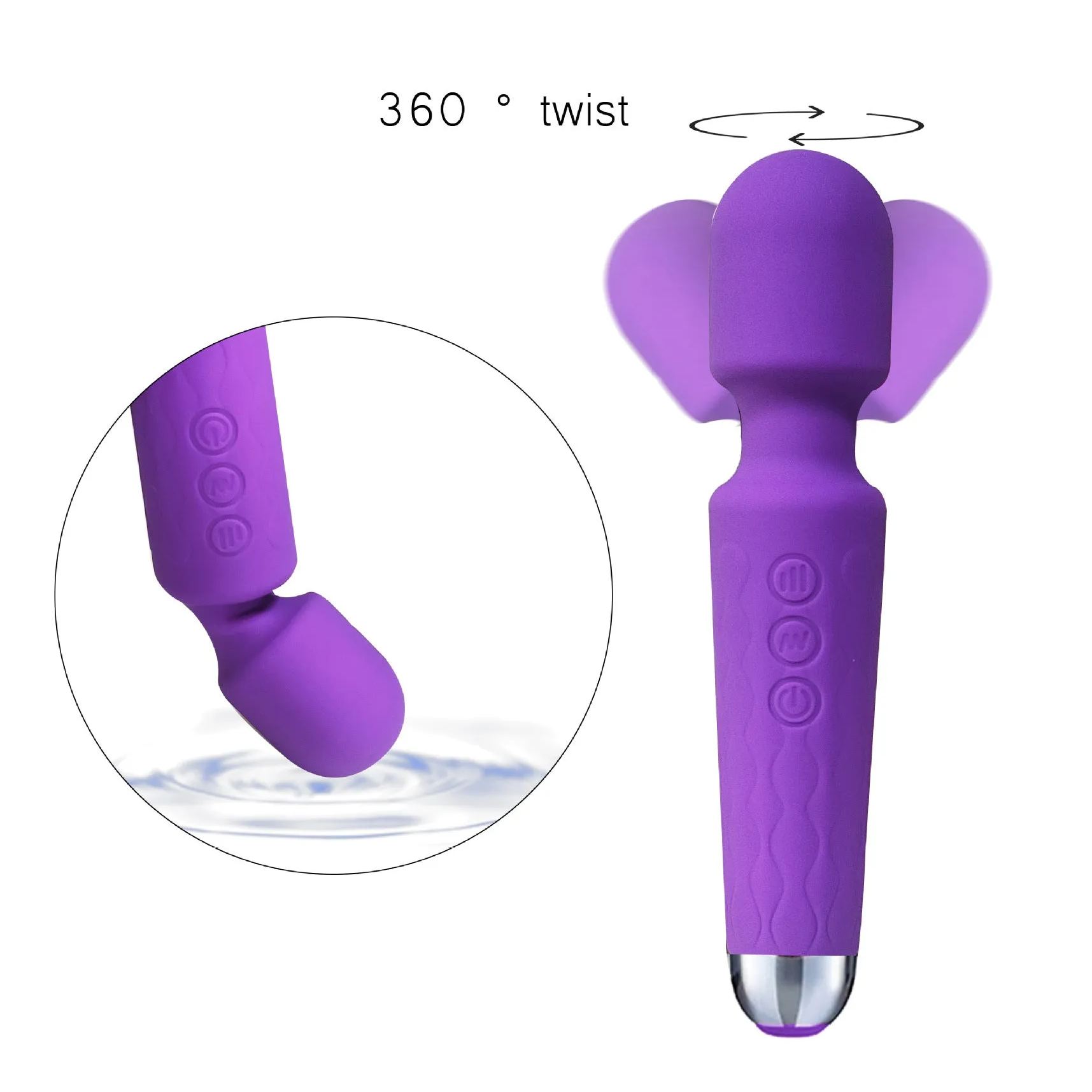 20 Frequency Magic Wand Knight Strong Shock  Nipple vibrator-Uxolclub