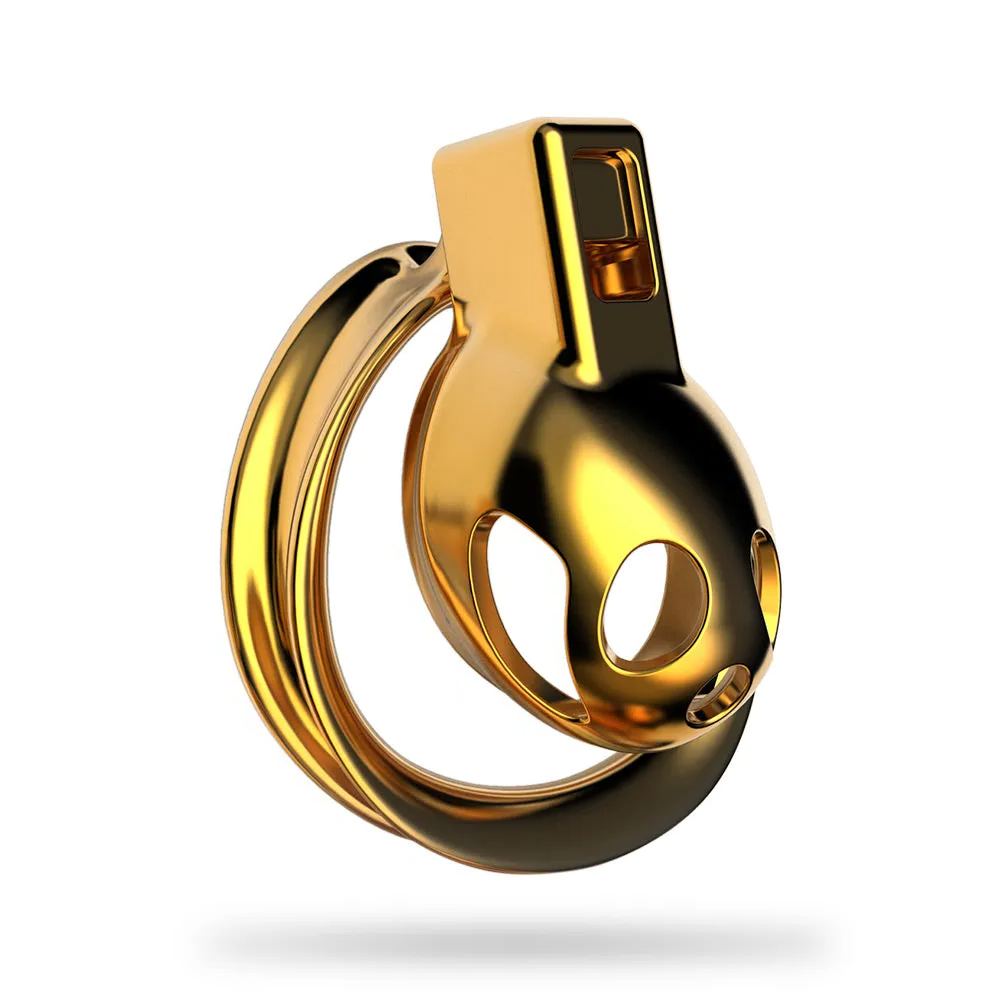Gold Beatles Men's Penis Training Chastity Cage