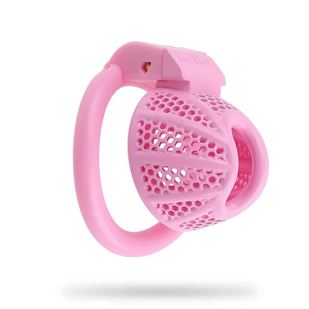 Male Chastity Device Cage - Ultra Small Lightweight Pink Metal Chastity Cage