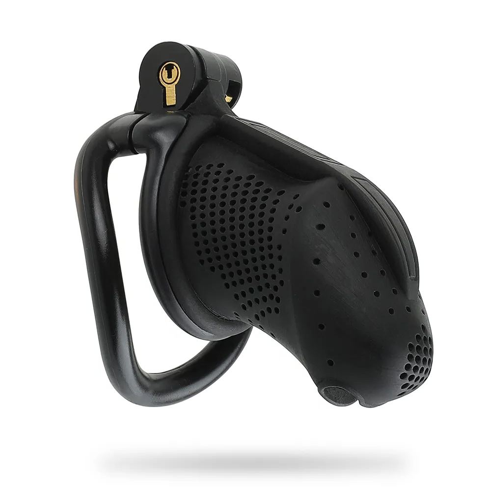 Male Penis Exercise Chastity Lock Belt 4 Removable Rings