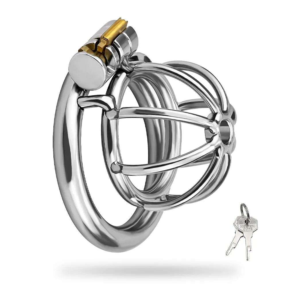 Stainless Steel Male Chastity Device Teasing Cock Cage