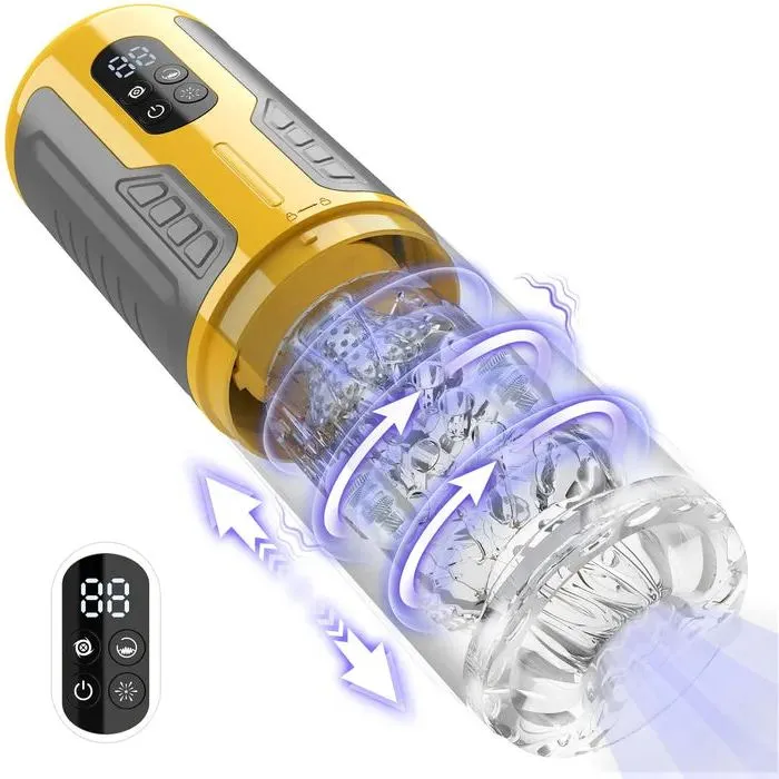 UXOL Truly Waterproof 3 In 1 Masturbation Cup 7 Thrusting Rotation Fully Male Masturbator