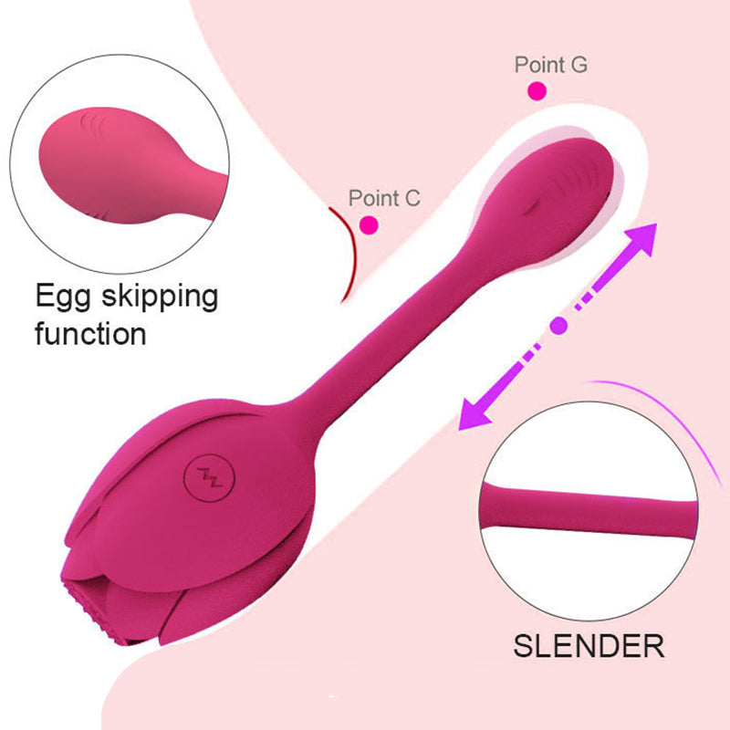 10 Frequency Rose Vibrator With Egg Vibrator Rose Sex Toy