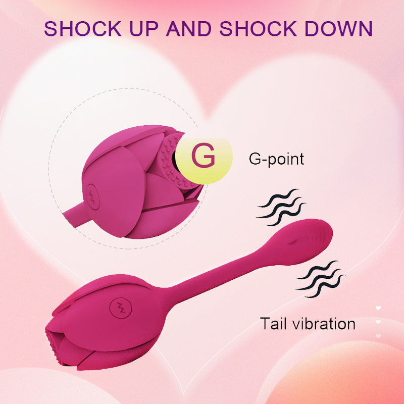 ansell lubricant personal plusOne Clitoral Stimulating Rose Vibrator with USB Charging Cable, 10  Pulsing Settings, Waterproof main image 1