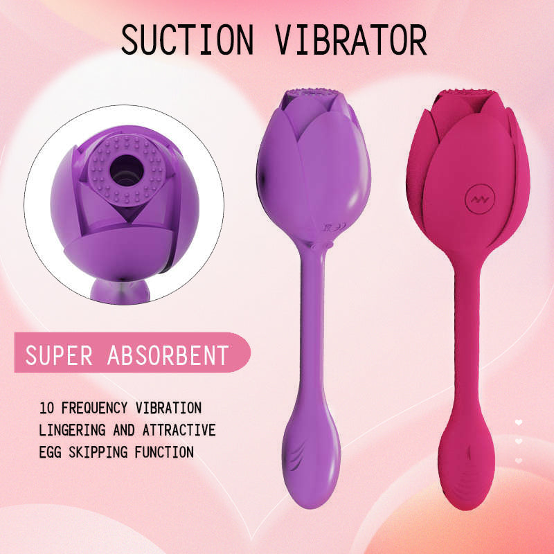 10 Frequency Rose Vibrator With Egg Vibrator Rose Sex Toy