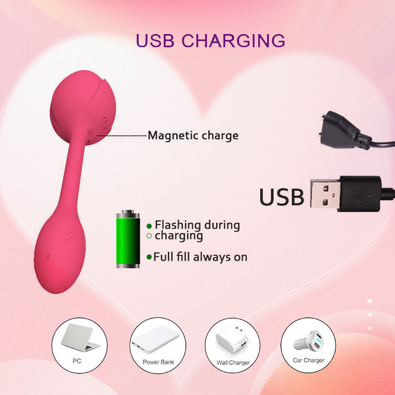other ways to charge rose toy 3 in 1 Removable Rose Toy Sex Love Egg Rose Vibrator Sex Toys Nipple  Clitoral Licking Tone main image 0