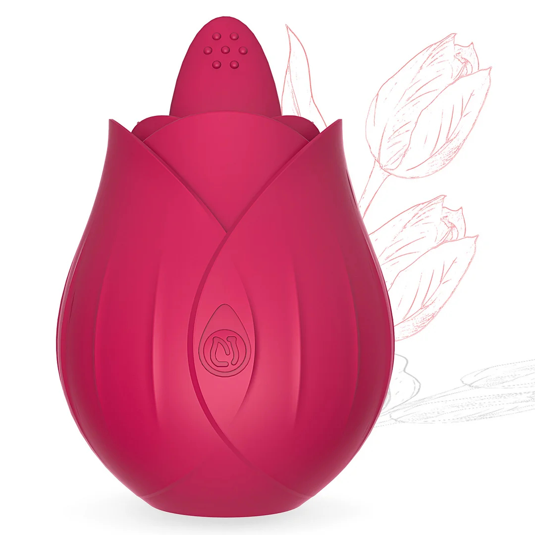 Vibrating Tongue Rose Vibrator Clitoral Stimulation Female Masturbator