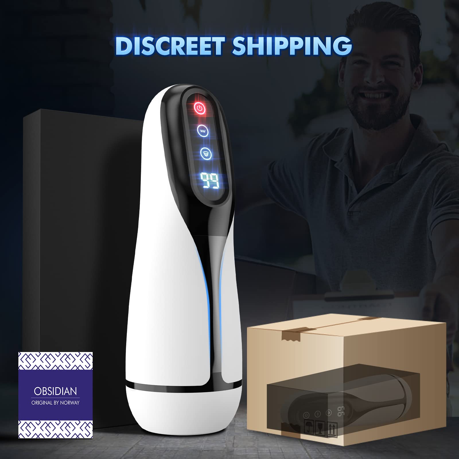 9 Suction & Vibration Heating Blowjob Automatic Male Masturbator