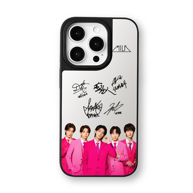 マットバンパー×ミラー スマホケース【M!LK/爆裂愛してる】