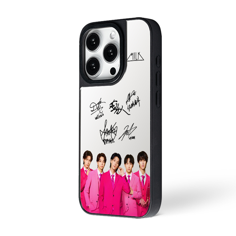 マットバンパー×ミラー スマホケース【M!LK/爆裂愛してる】