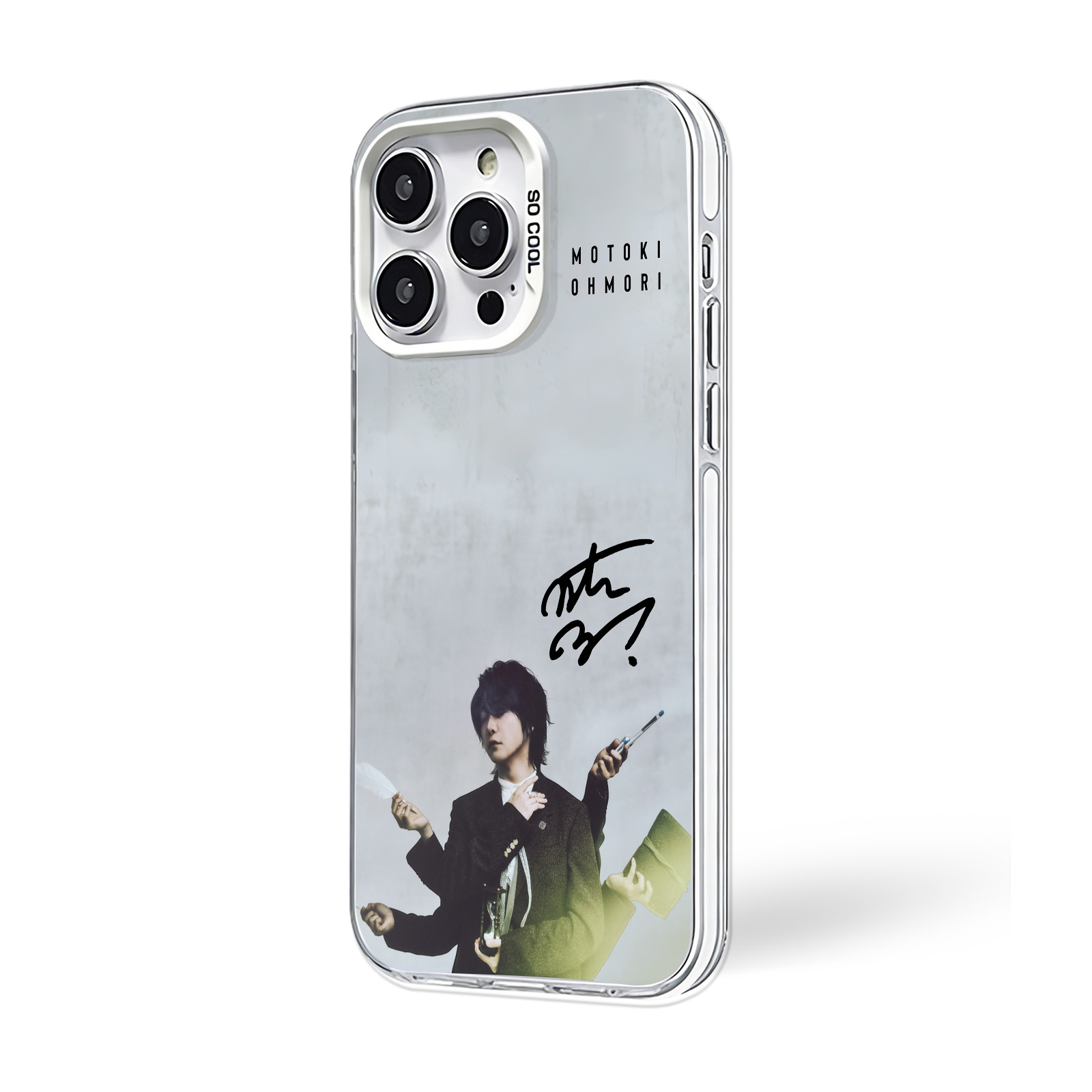 ミラースマホケース-銀【大森元貴】