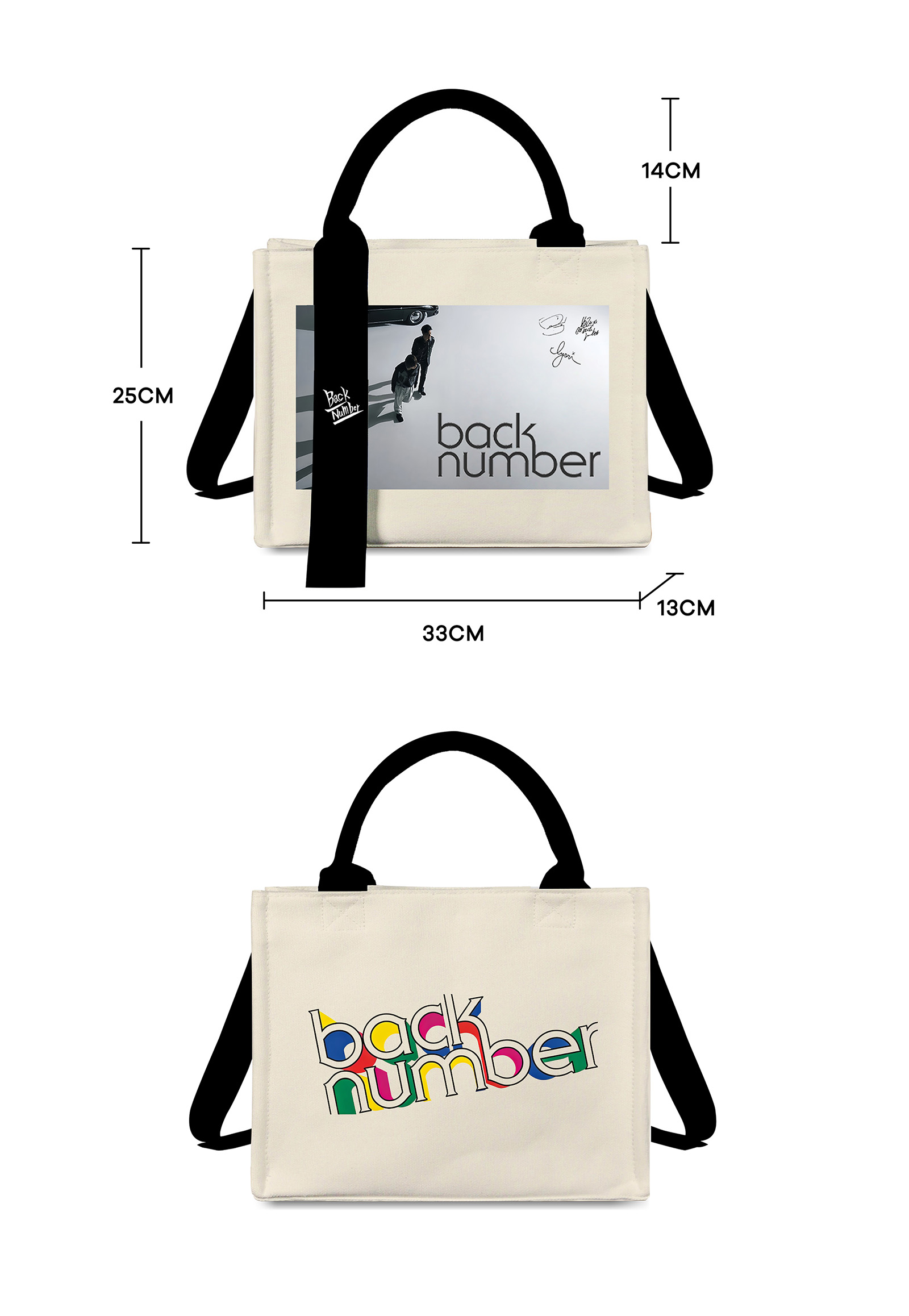 トートバッグキャンバスバッグ【back number】-Black