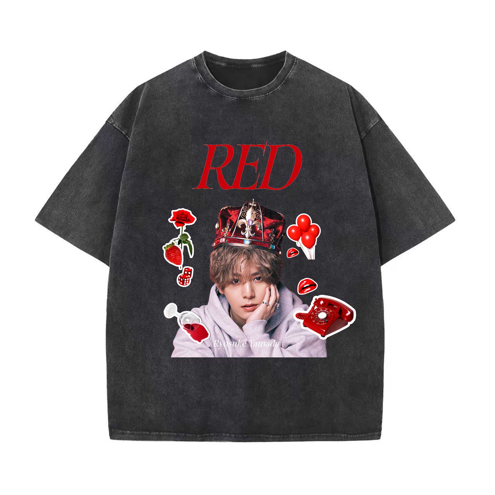 厚手エイジング加工Tシャツ・長袖スウェット【Hey!Say!Jump/山田涼介Ryosuke Yamada】