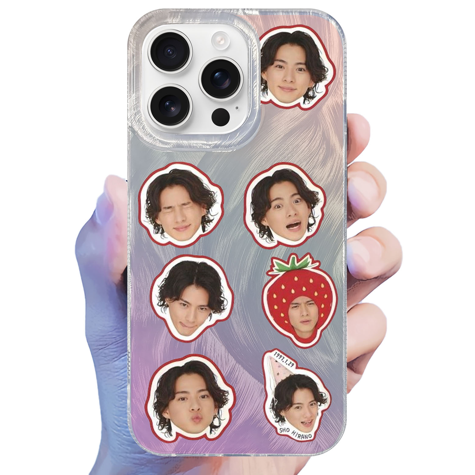 フェザーテクスチャーレーザーグラデーションスマートフォンケース【Hirano Sho/平野紫耀】