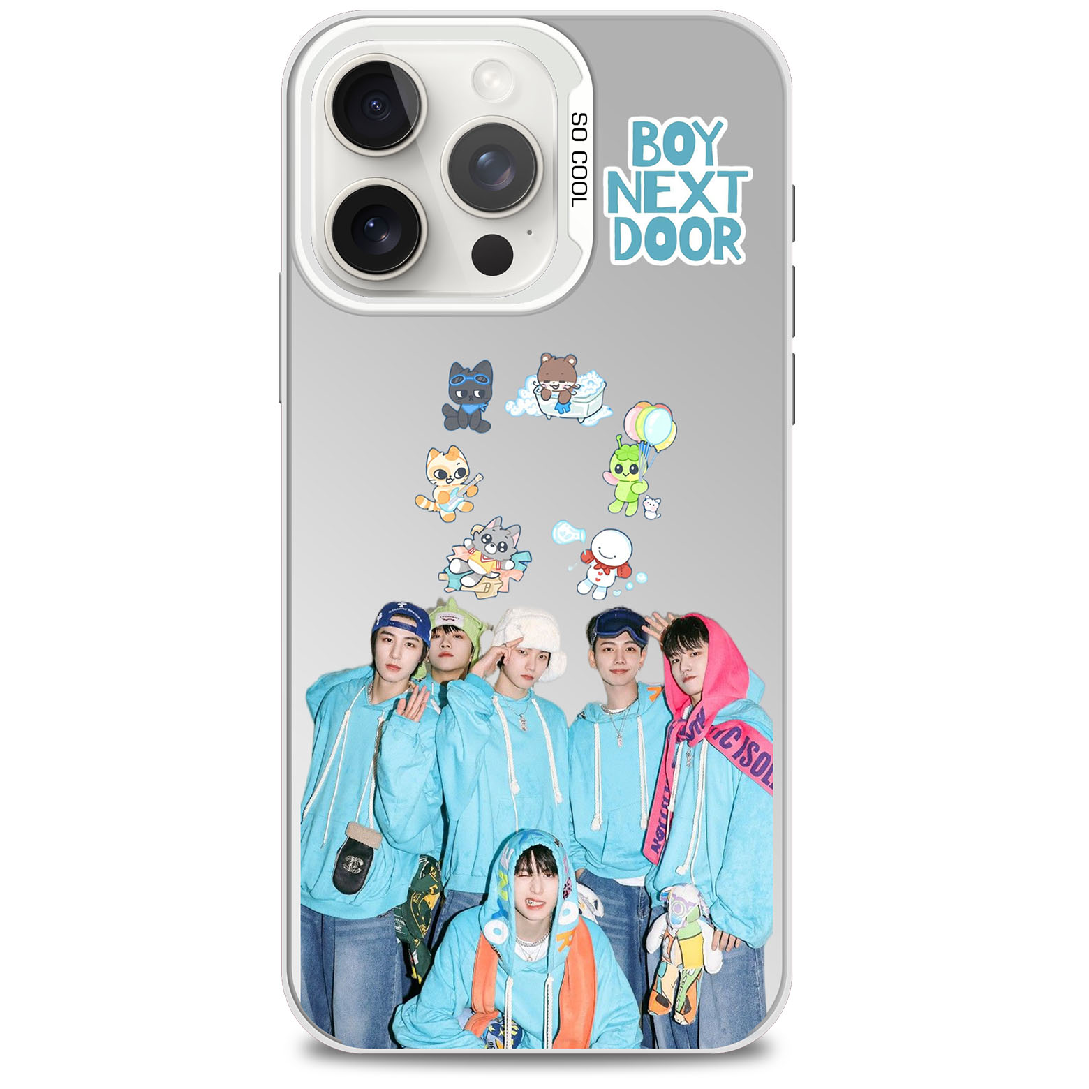 レーザーグラデーションスマートフォンケース-銀【BOYNEXTDOOR】-YITOTO™推し活がもっと楽しくなる